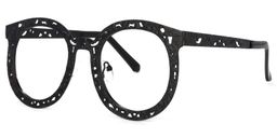 Brody Round Black Glasses2