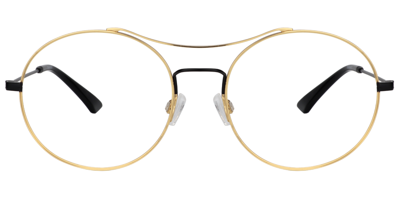 Abel Aviator Black-Gold Glasses