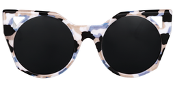 Dahlia Cateye Blue-Black Sunglasses0