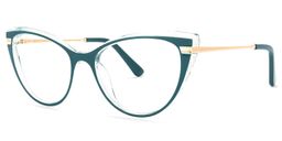 Sadie Cateye Dark-Green Glasses1