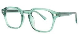 Selena Square Light-Green Glasses1