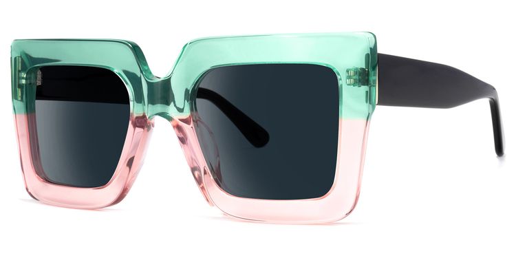 Brandon Square Green-Pink Sunglasses