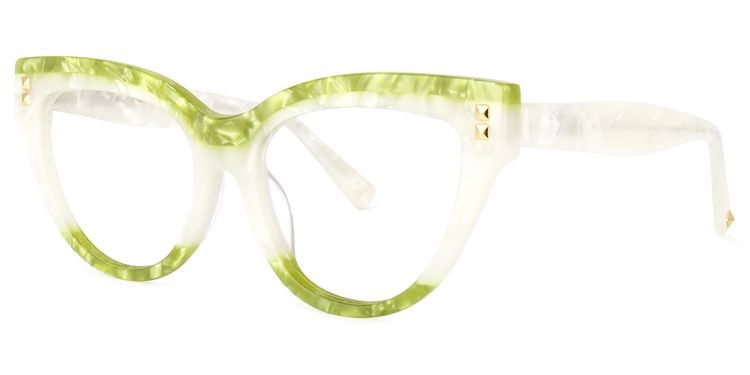 Cascata Cateye Green Glasses