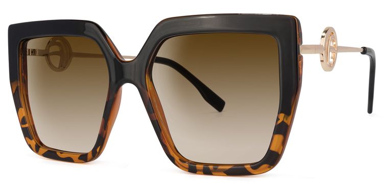 Teagan Square Tortoise Sunglasses