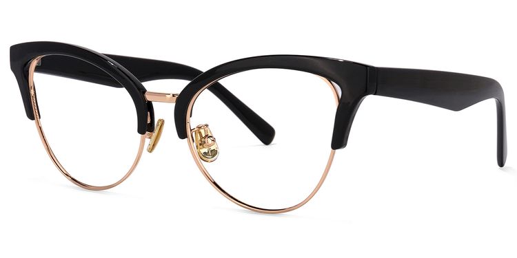 Charlene Browline Black Glasses