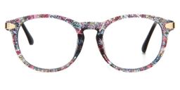 Jordan Round Floral Glasses0
