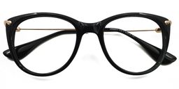 Clement Cat Eye Black Glasses1