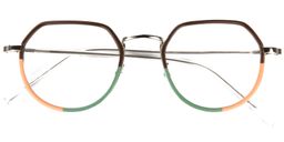 Matthew Geometric Green-Orange Glasses1