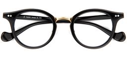 Aimee Round Black Glasses1