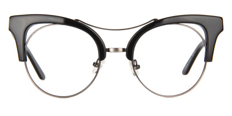 Madeline Cat Eye Black Glasses