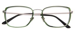 Georgia Rectangle Green Glasses1