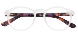 Carrie Round White Glasses1