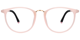 Shirley Round Transparent Pink Glasses0