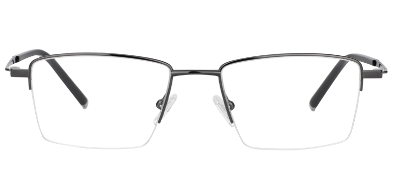 Rectangle Black Glasses | Zeelool Titanium Eyeglasses0