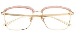 Madeline Browline Pink Glasses1