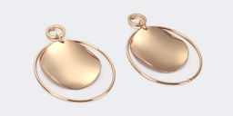 Glossy Round Shaped Gold Earrings0