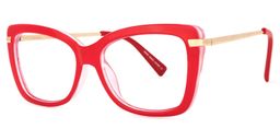 Yulia Cateye Red Glasses1