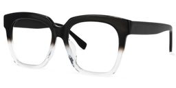 Xion Square Black-Clear Glasses1