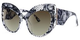Kait Cat-eye Black Sunglasses1