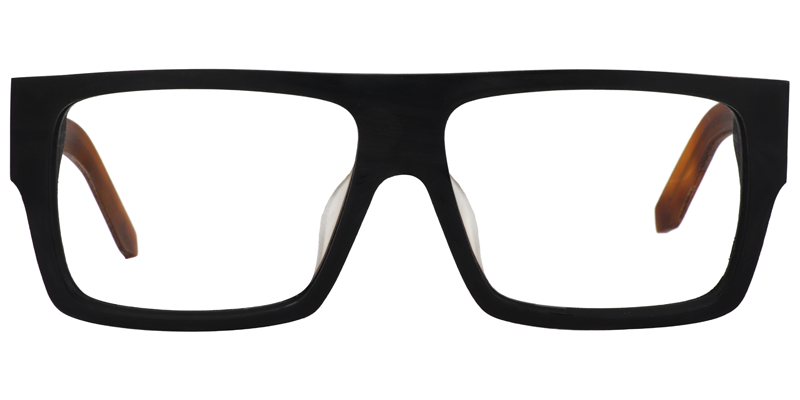 Avery Rectangle Brown Glasses