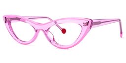 Yuki Cateye Pink Glasses1