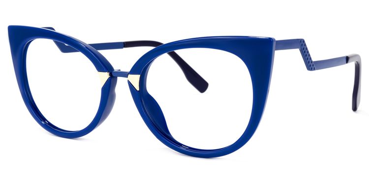 Jacqueline Cat Eye Blue Glasses