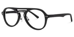 Claudia Aviator Black Glasses1