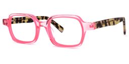 Williams Rectangle Pink Glasses1