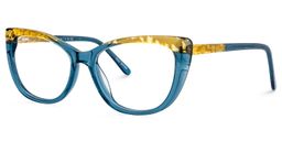 Claudius Cat Eye Blue Glasses1
