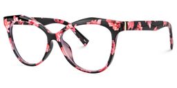 Saul Cateye Pink-Floral Glasses1