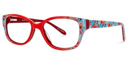 Clemence Rectangle Red Glasses2