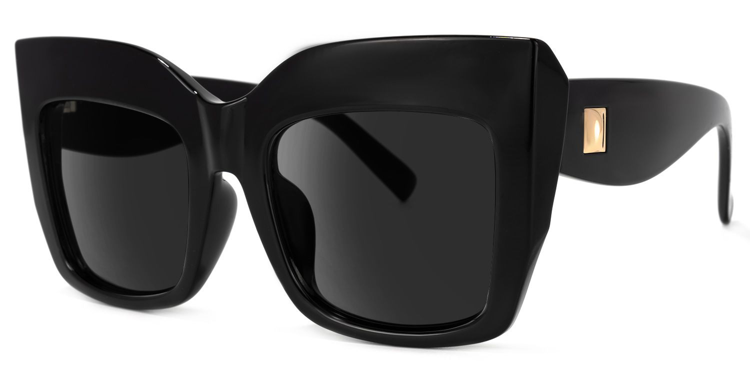 Alberta Black Square Sunglasses to Frame Your Face | ZEELOOL UK1