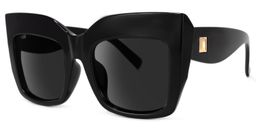 Alberta Black Square Sunglasses1