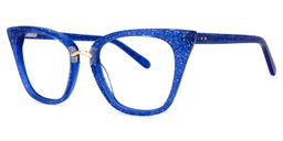 Martha Cat Eye Blue Glasses1