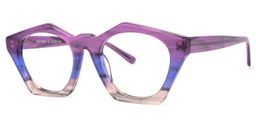 Flores Geometric Purple-Gray Glasses1