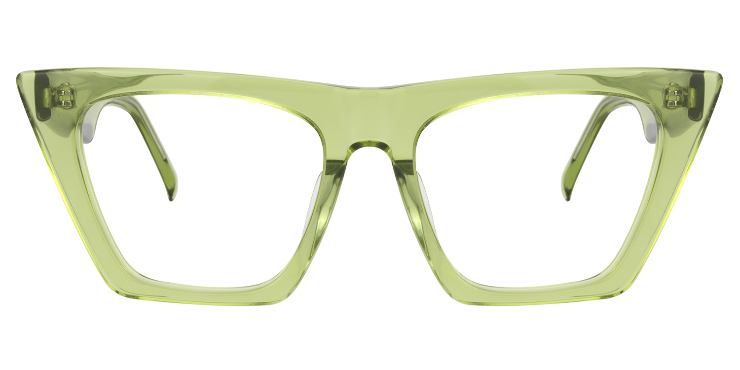 Cat Eye Green Glasses0
