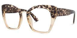 Denis Cat Eye Light Tortoise Glasses2