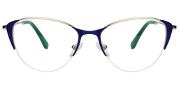 Sonja Cat Eye Blue Glasses0