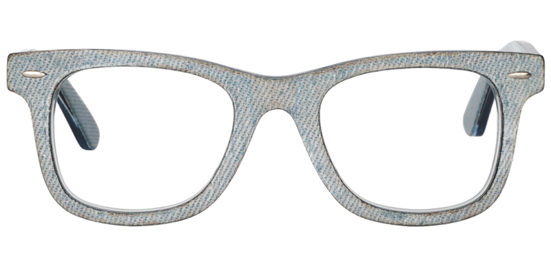 Mike Rectangle Light Blue Glasses 