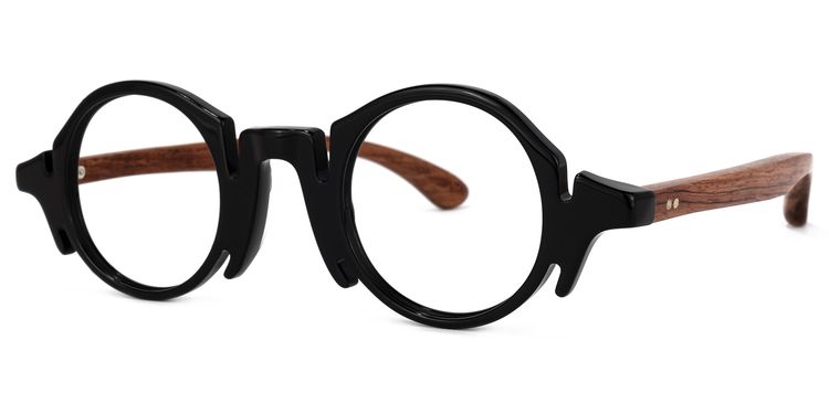 Charlie Round Black Glasses