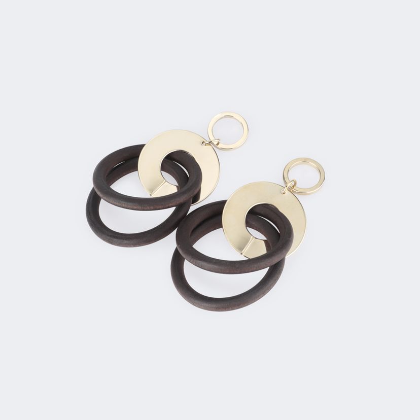 Vintage Round Shaped Gold Earrings