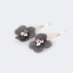 Vintage Petal Shaped Gray Earrings0