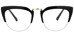 Cassiel Cat Eye Black Glasses0