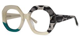 Kinkle Geometric Snake-Skin Glasses1