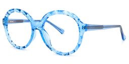 Lila Round Light-Blue Glasses1