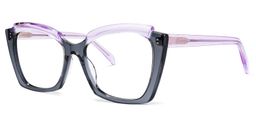 Benesa Browline Gray Glasses1