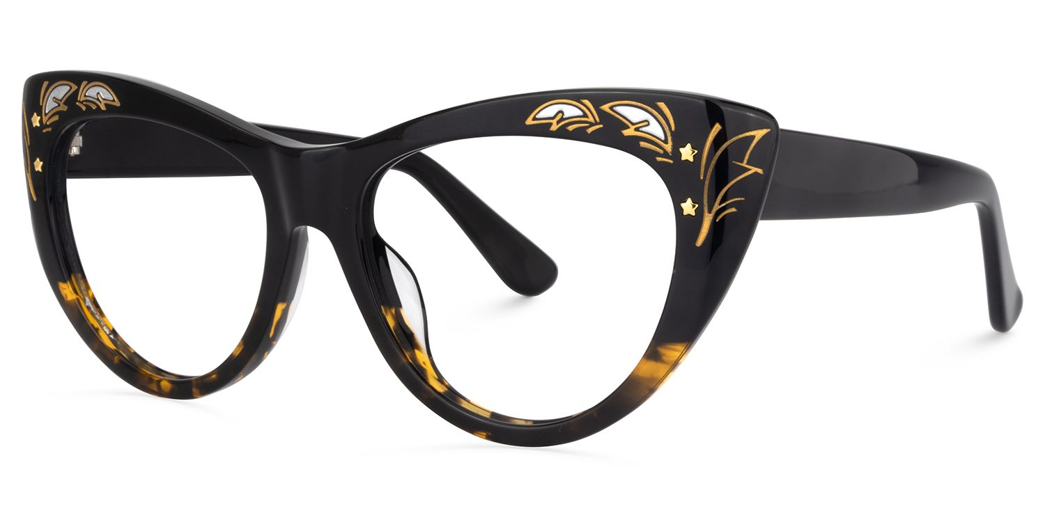 Cateye Tortoise-Gold Glasses1