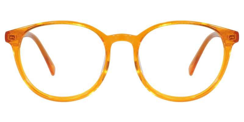 Nydia Oval Glasses Orange Glasses