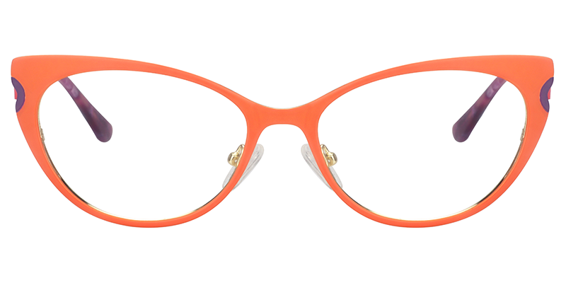 Cateye Living Coral Glasses | Zeelool Eyeglass Frames0