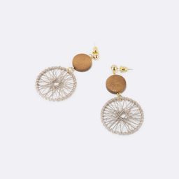 Stylish Weave Round Earrings0